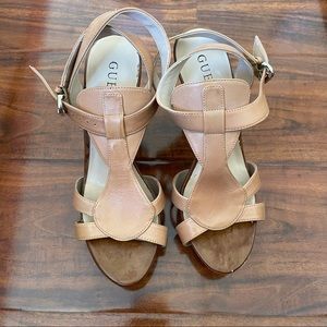 Guess platform sandals great condition